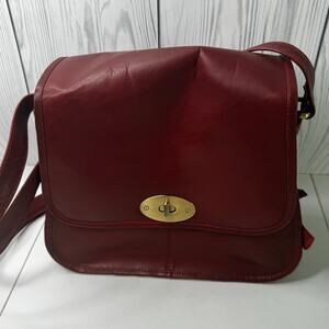 Red Leather Biker Bag Tinnakeenly Leathers Ireland Crossbody Satchel Retail 164